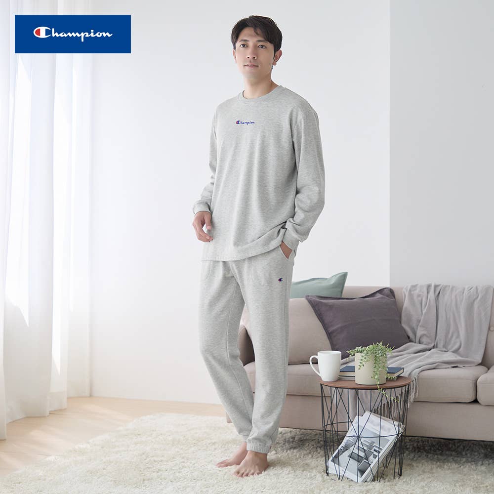 裏毛起毛 シンプルで着心地よい ルームウェア 長袖長パンツ